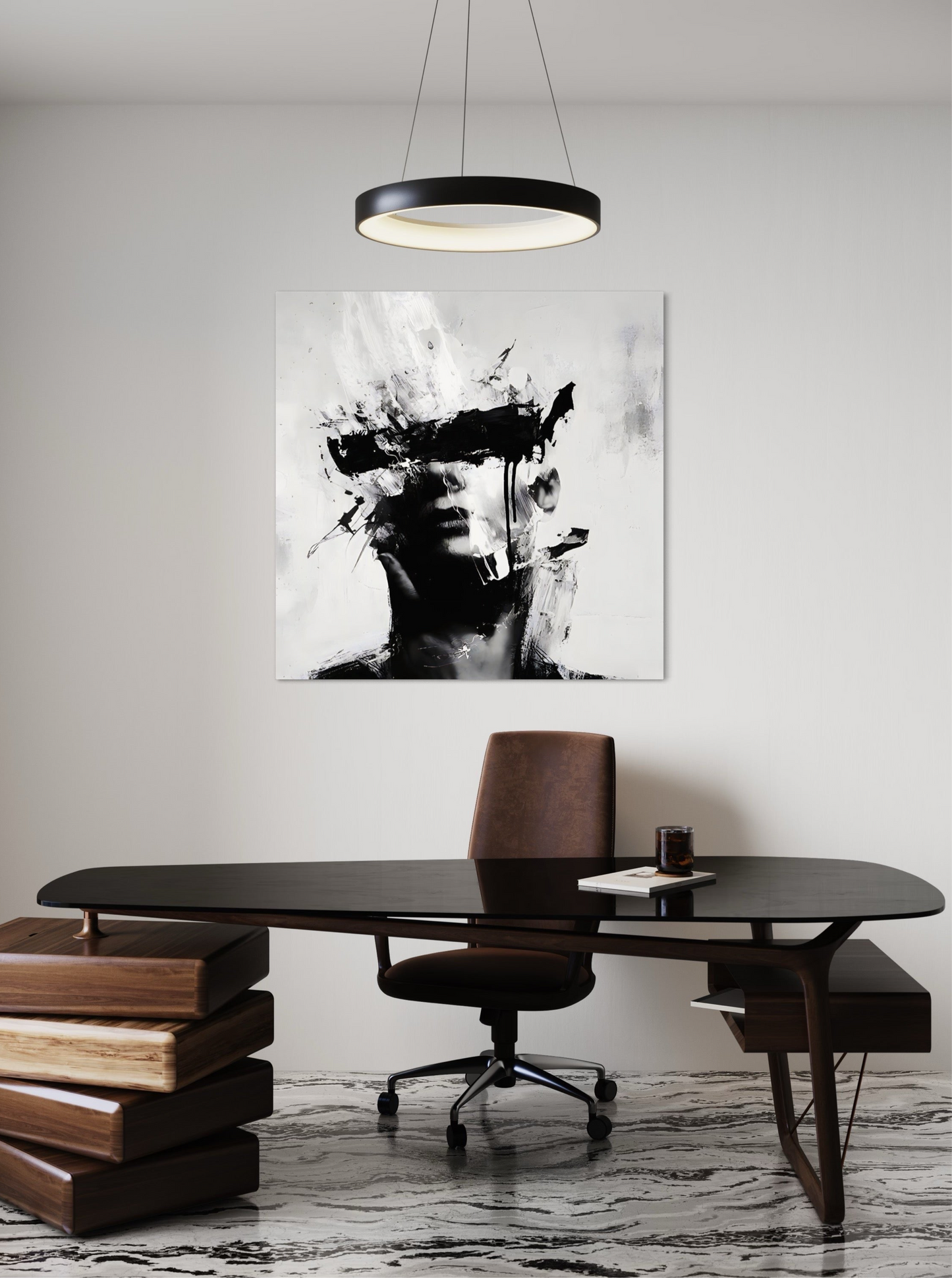 B&W Abstract Face