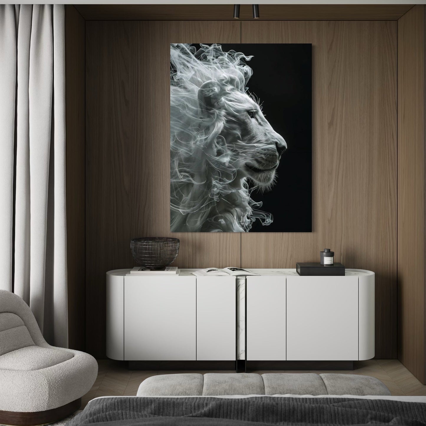 White Smoke Lion