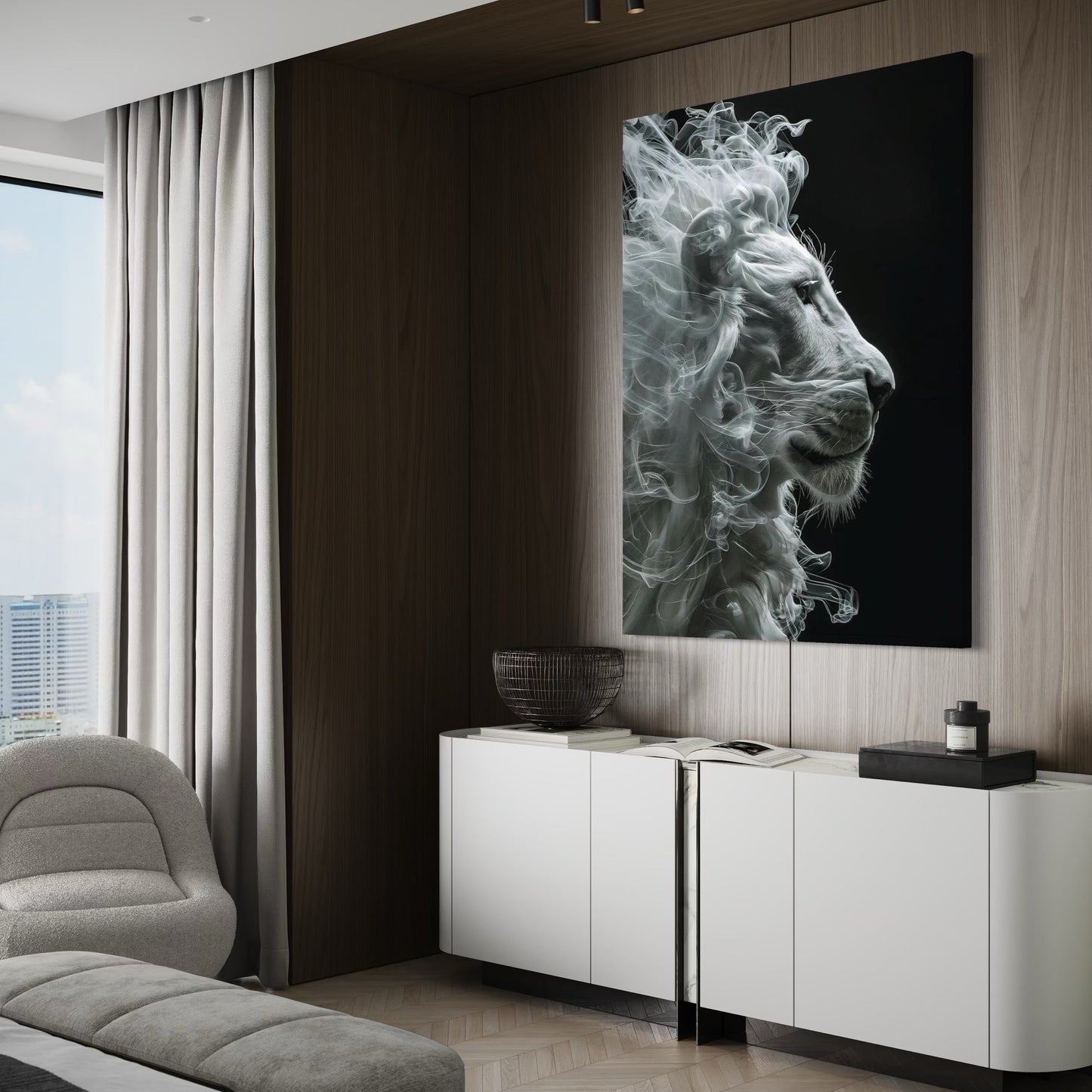 White Smoke Lion