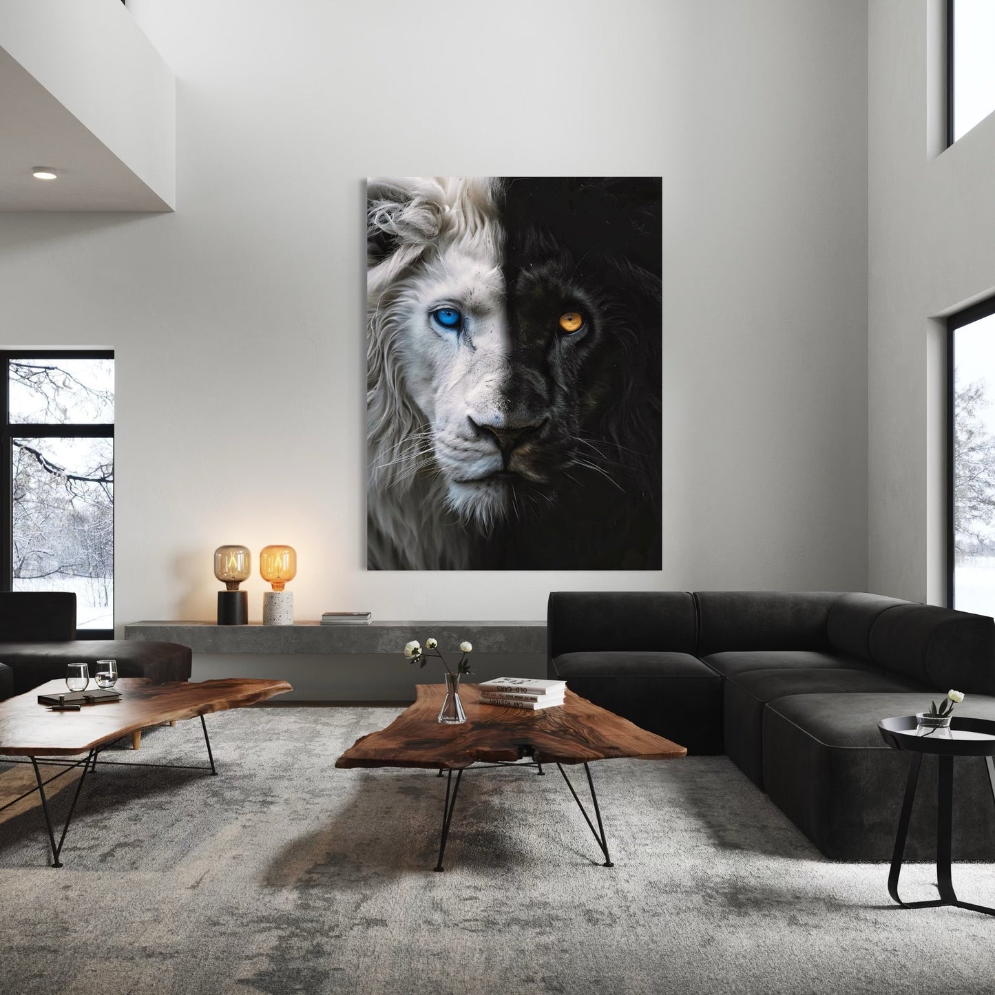 White Black Lion