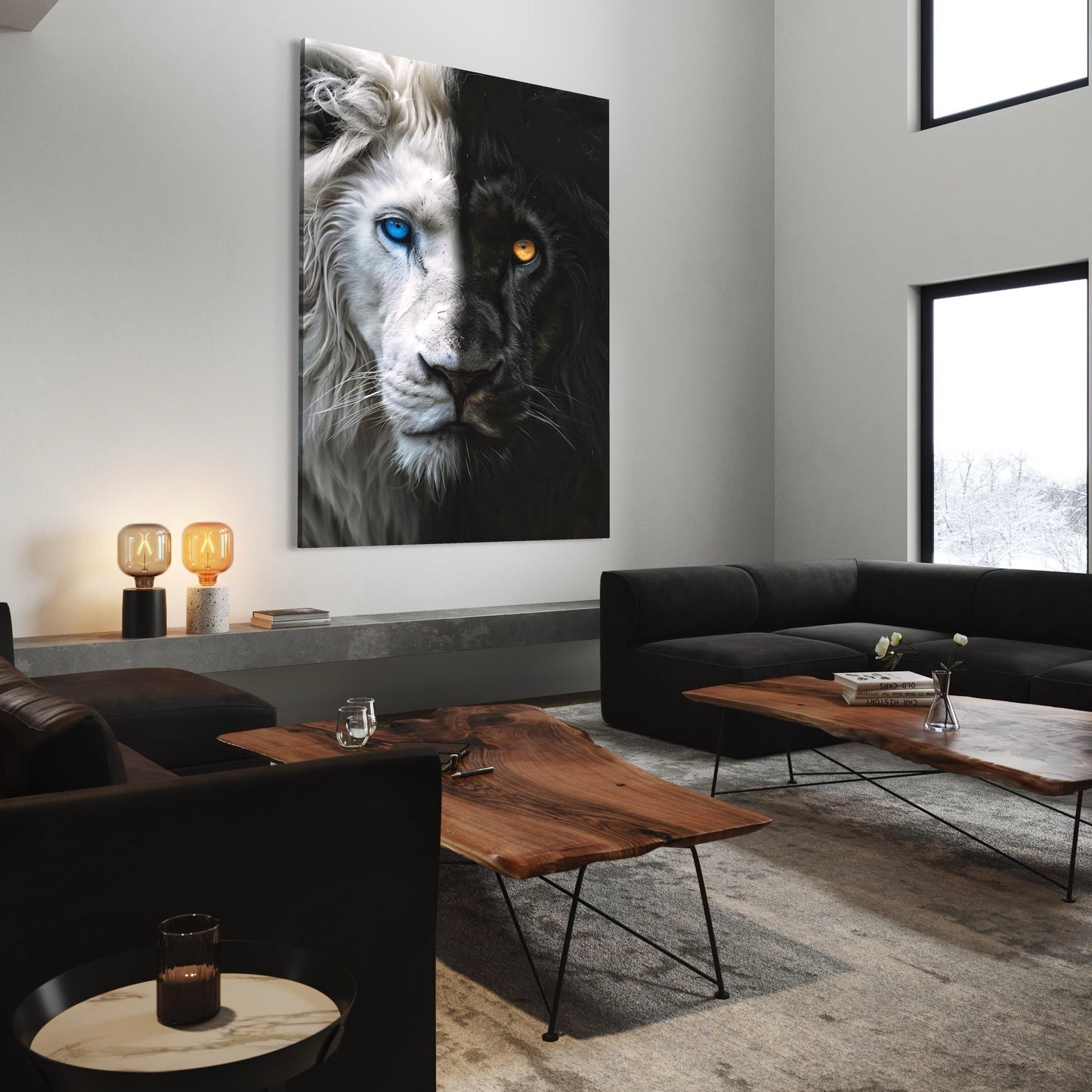 White Black Lion