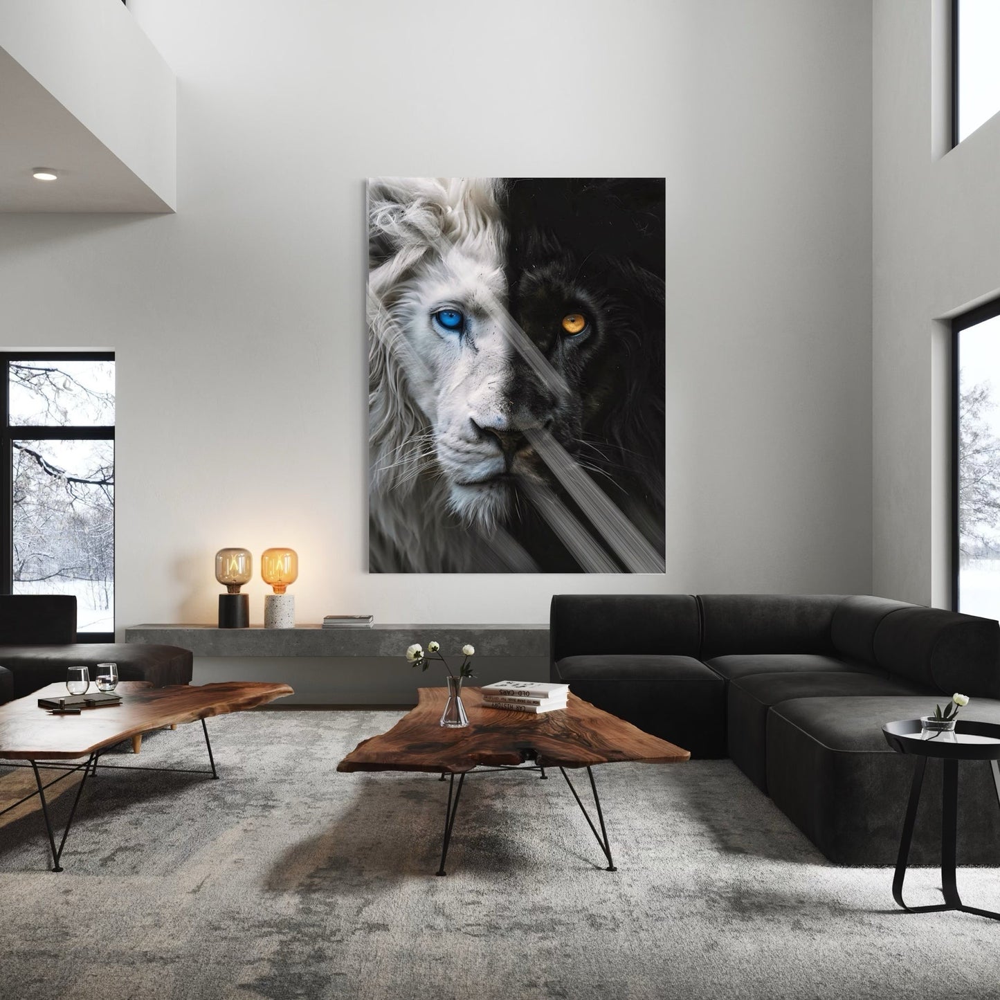 White Black Lion