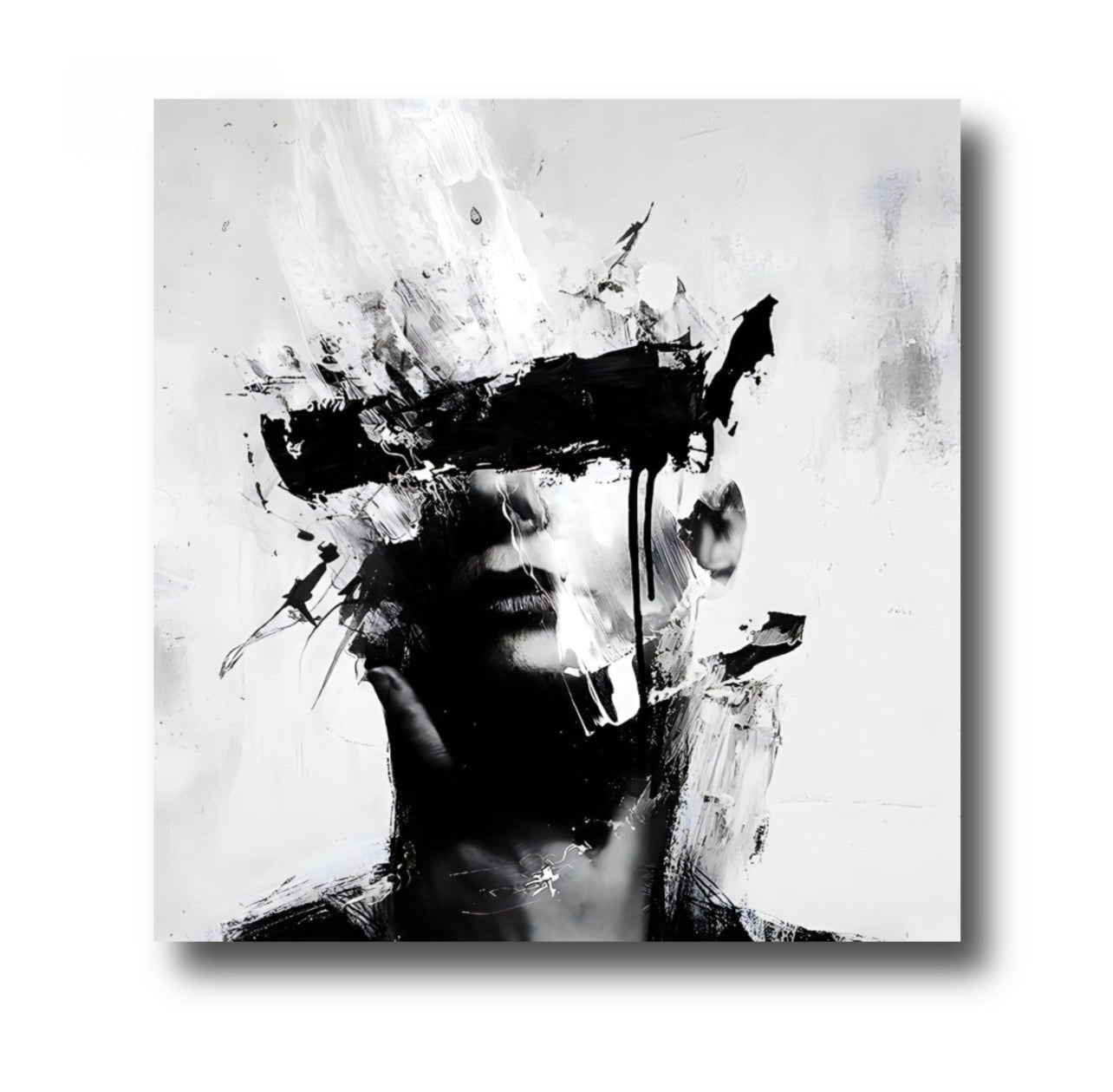 B&W Abstract Face