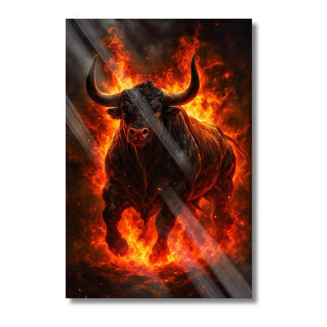 Bull on Fire