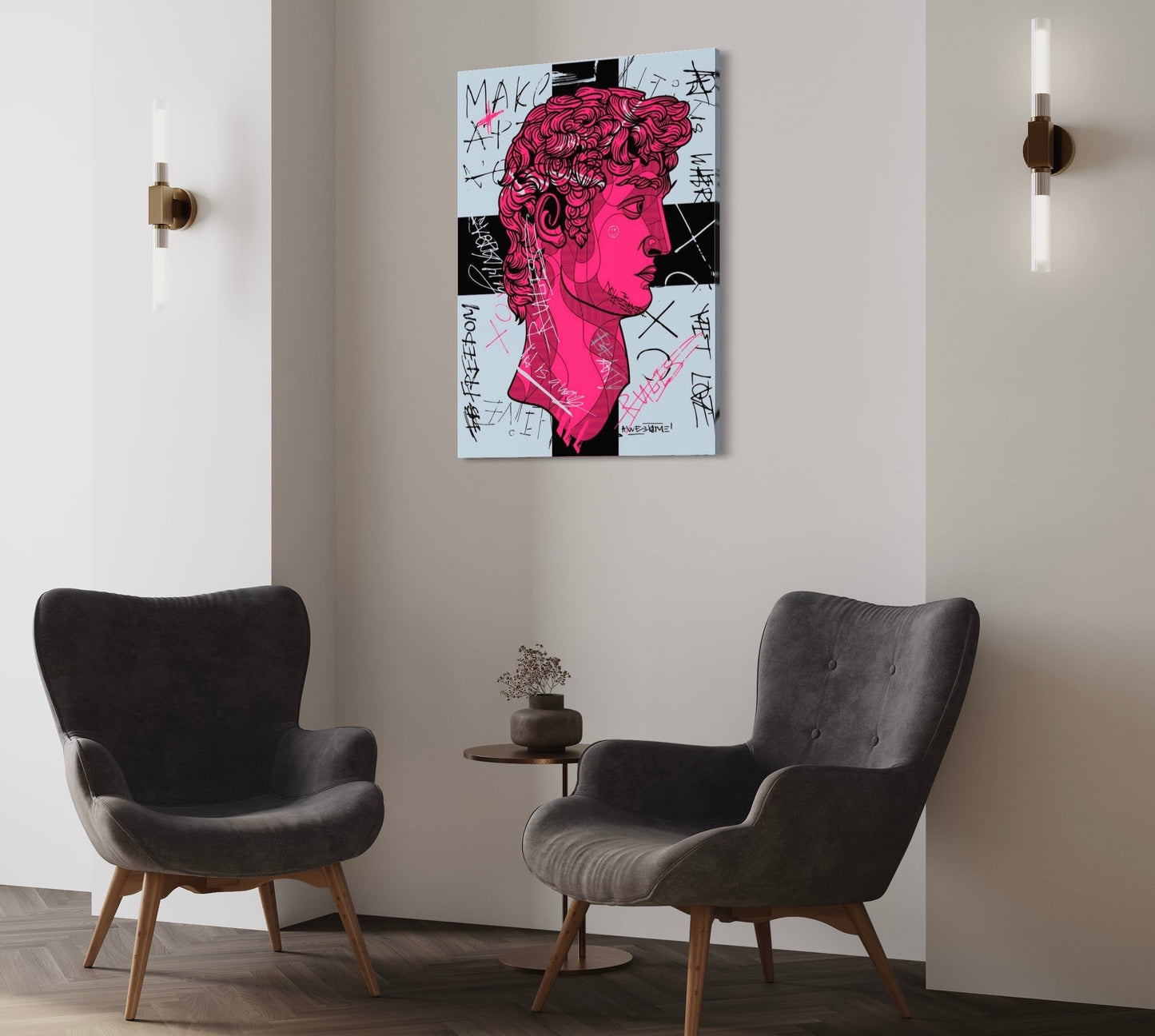 Pink David Art