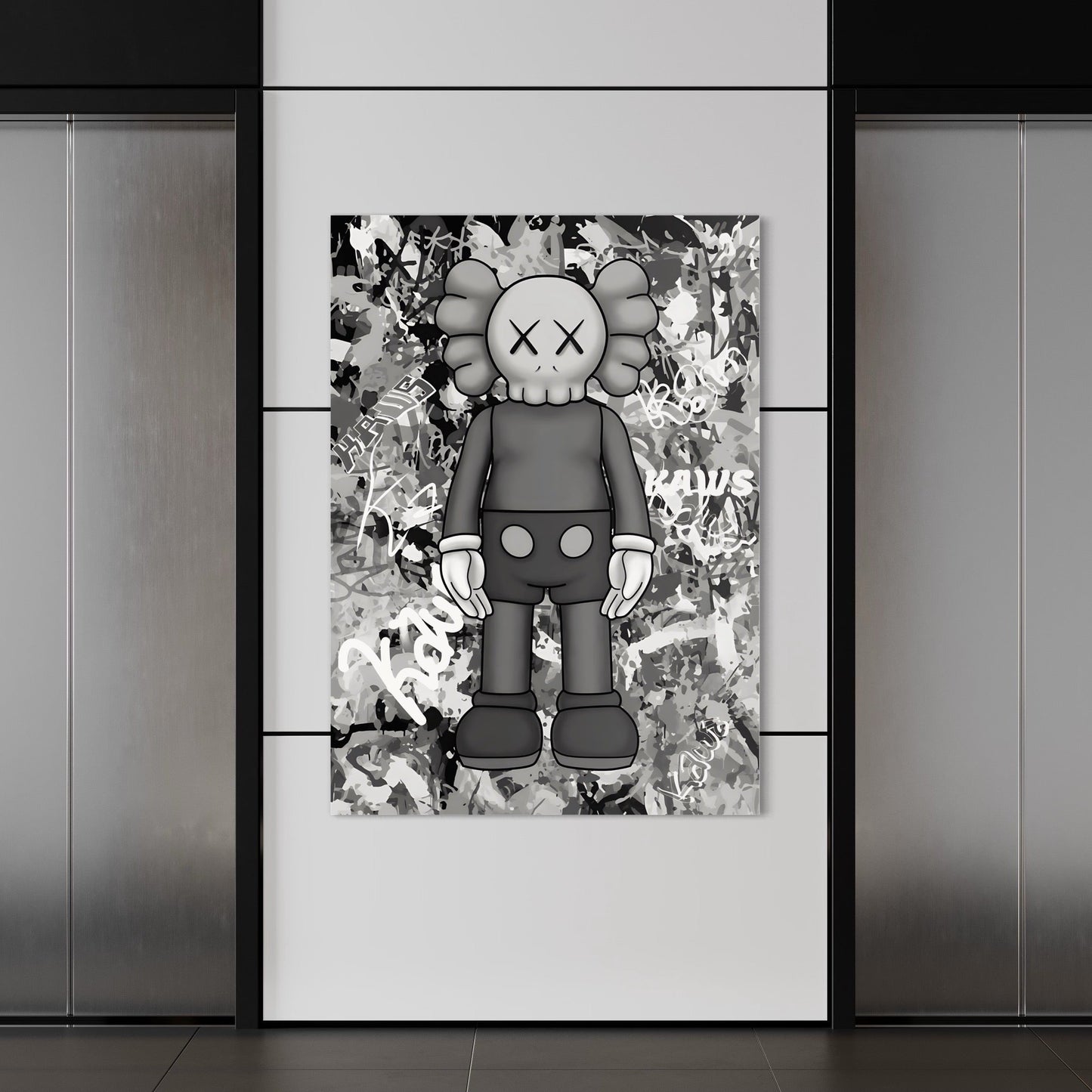 Kaws B&W Graffiti