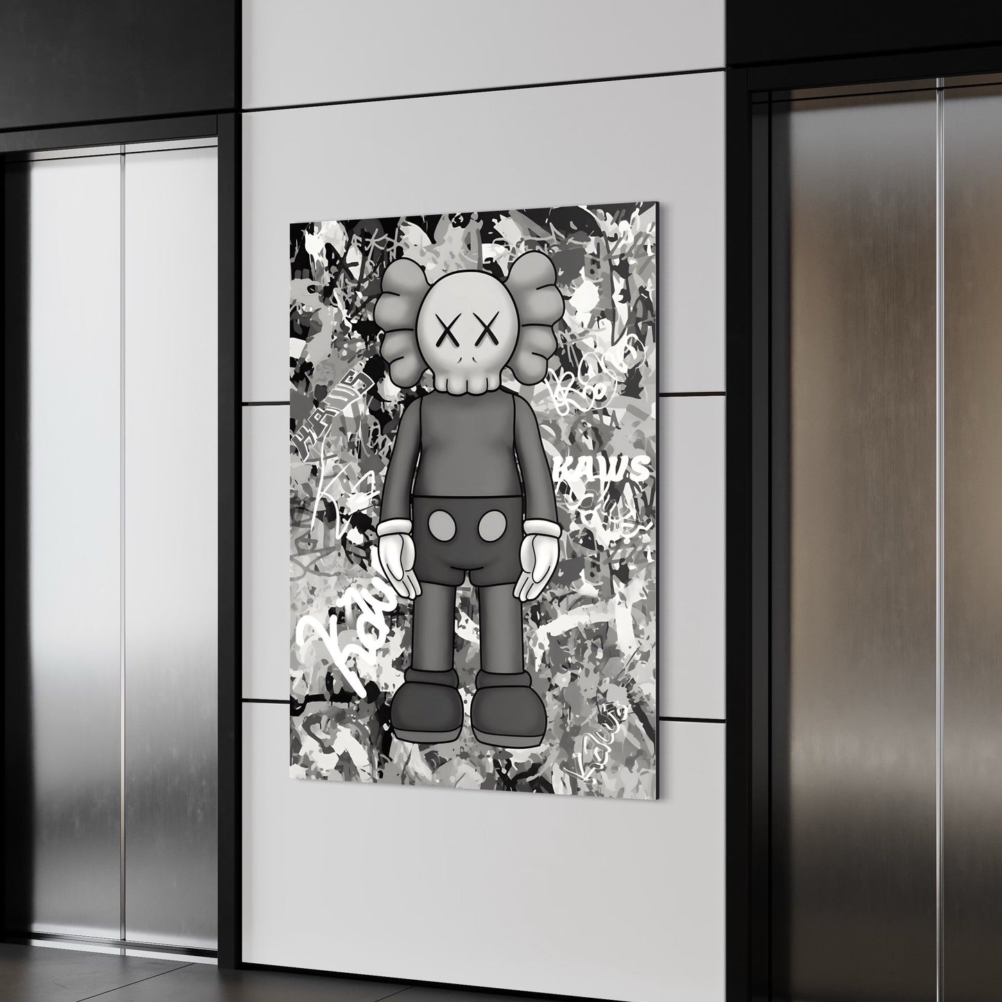 Kaws B&W Graffiti