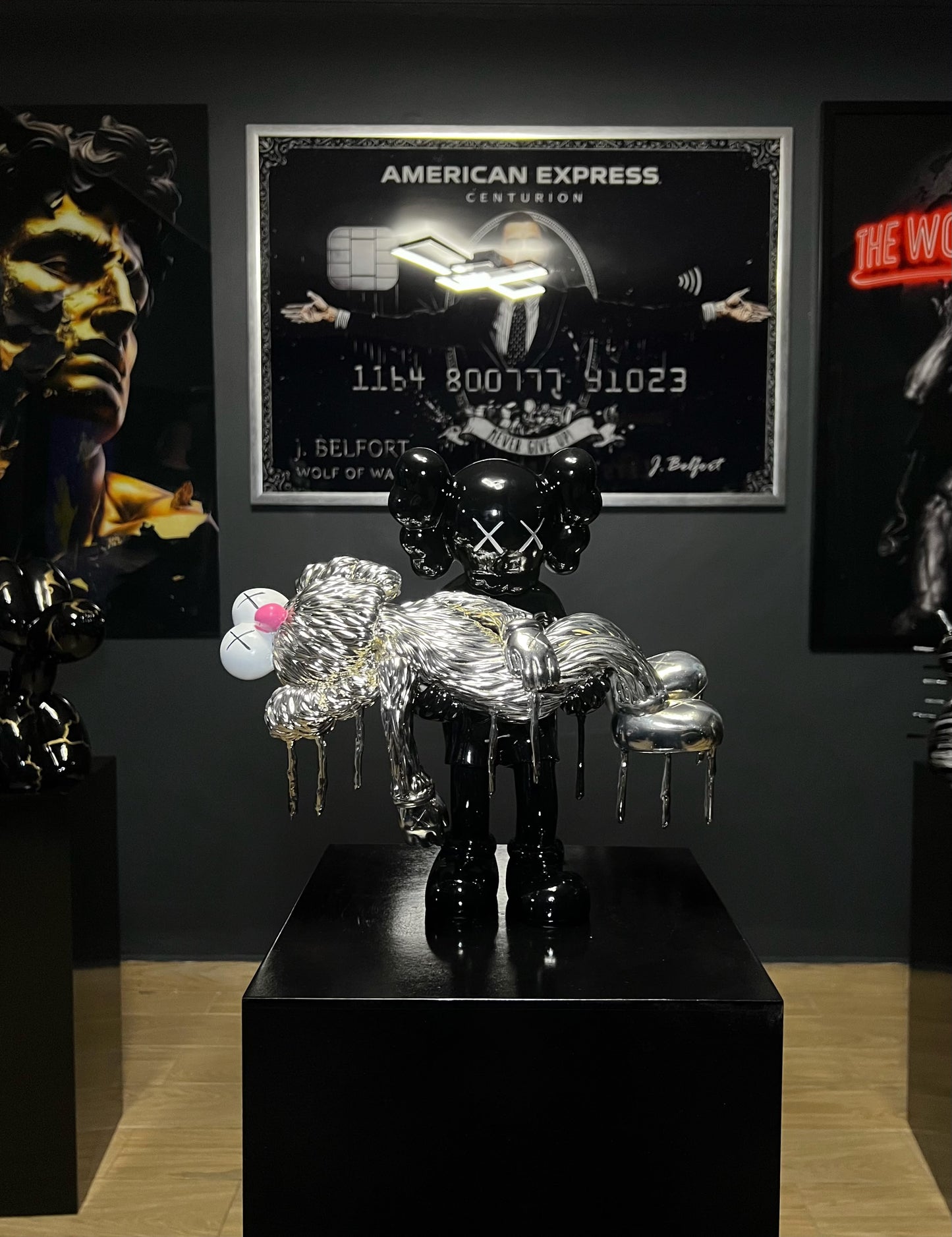 Luxury Kaws Gone Black/ gold