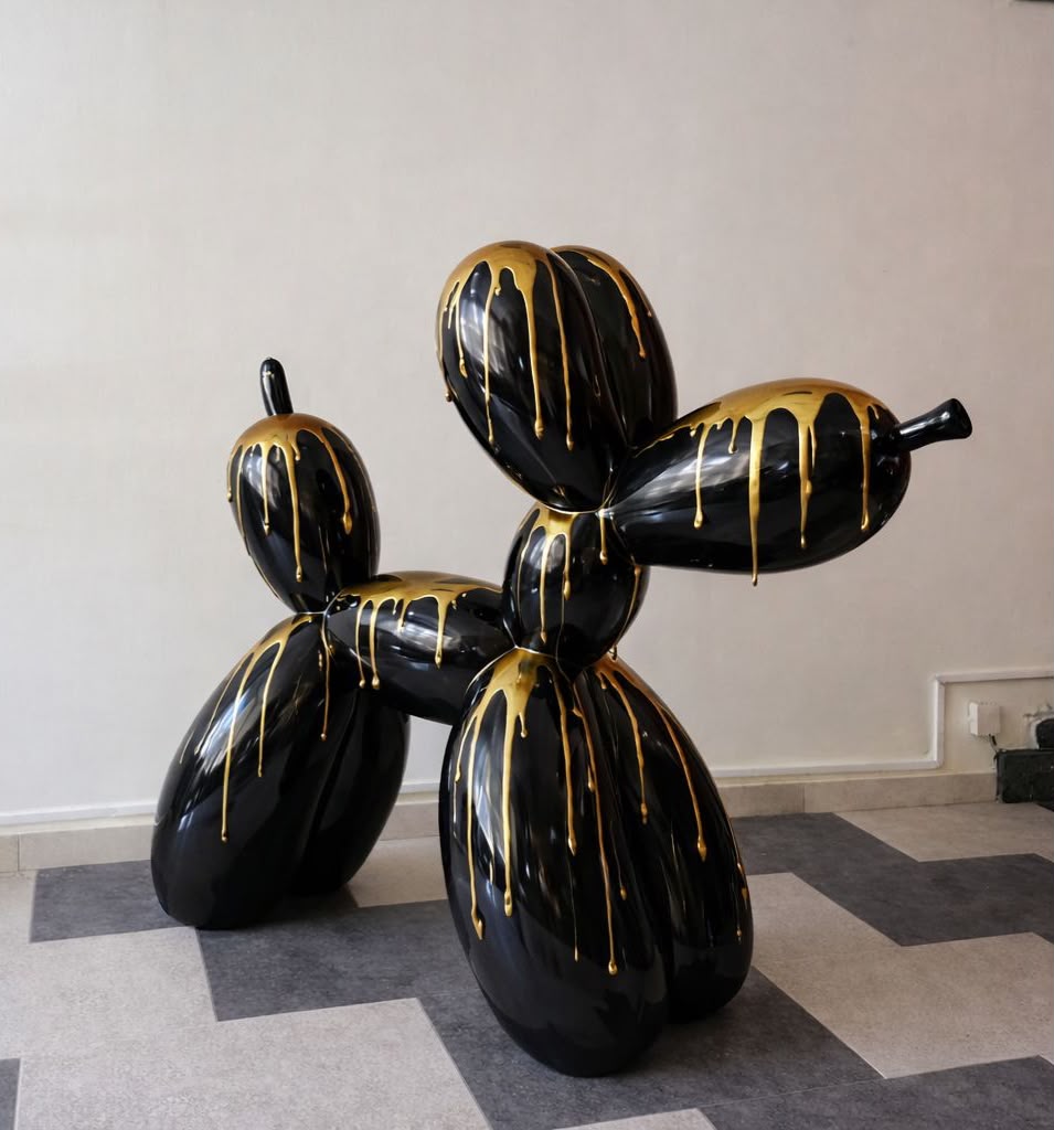 Baloon Dog Gold Drip