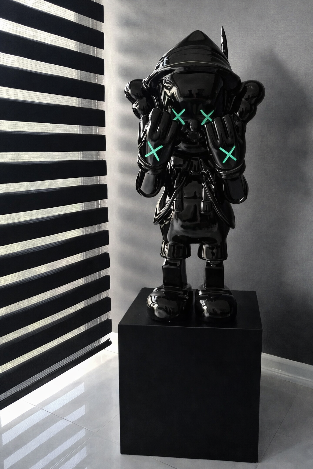 Kaws Pinocchio Black&Aqua