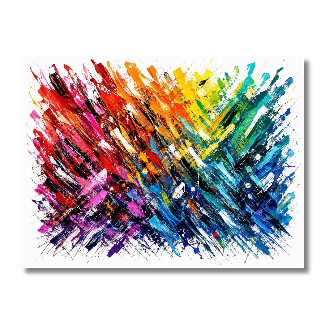 Rainbow Explosion - White