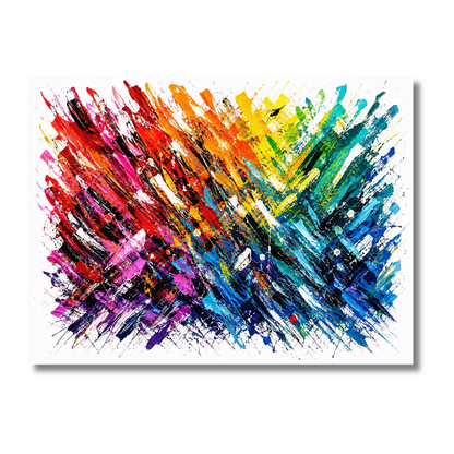 Rainbow Explosion - White