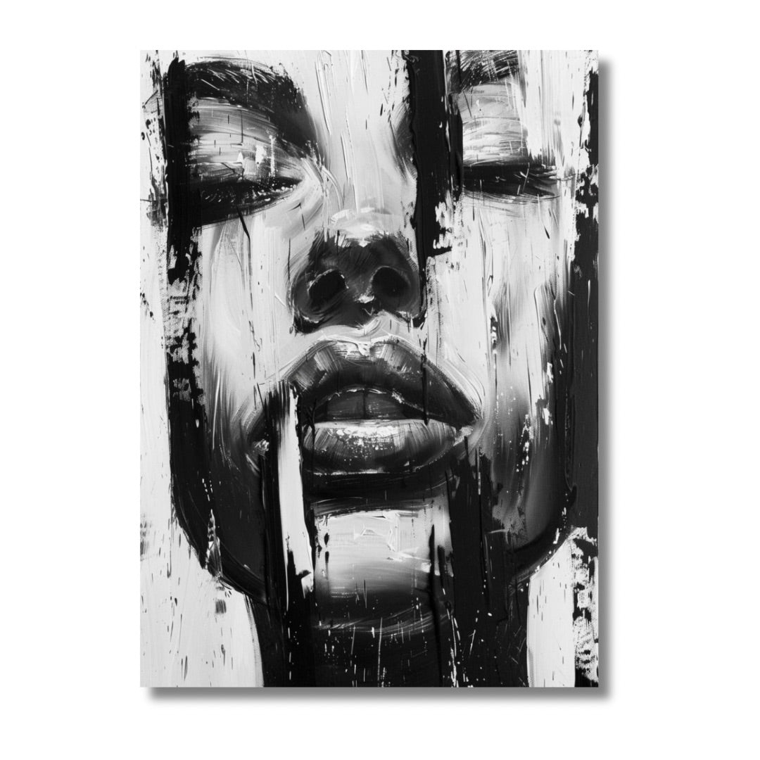 Textured Face B&W