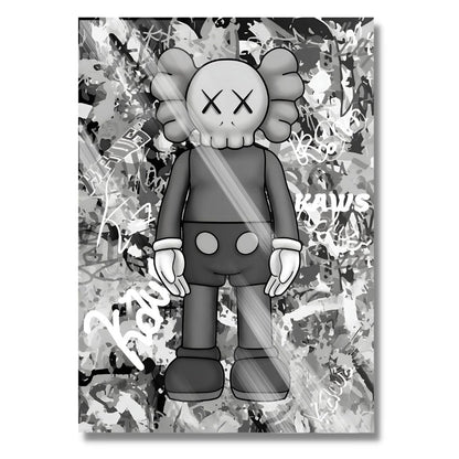 Kaws B&W Graffiti