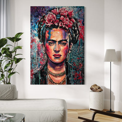 Frida Red Flowers