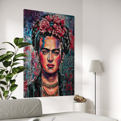 Frida Red Flowers