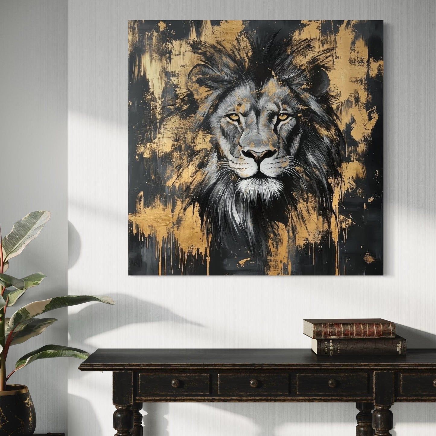 Gold Paint Lion