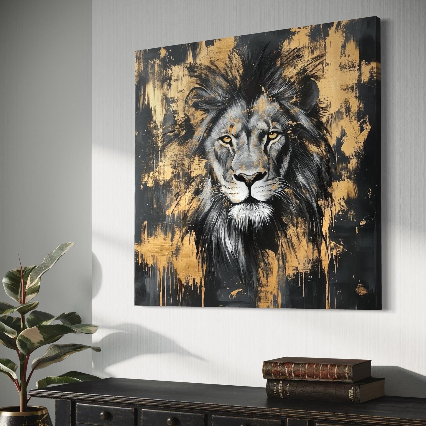 Gold Paint Lion