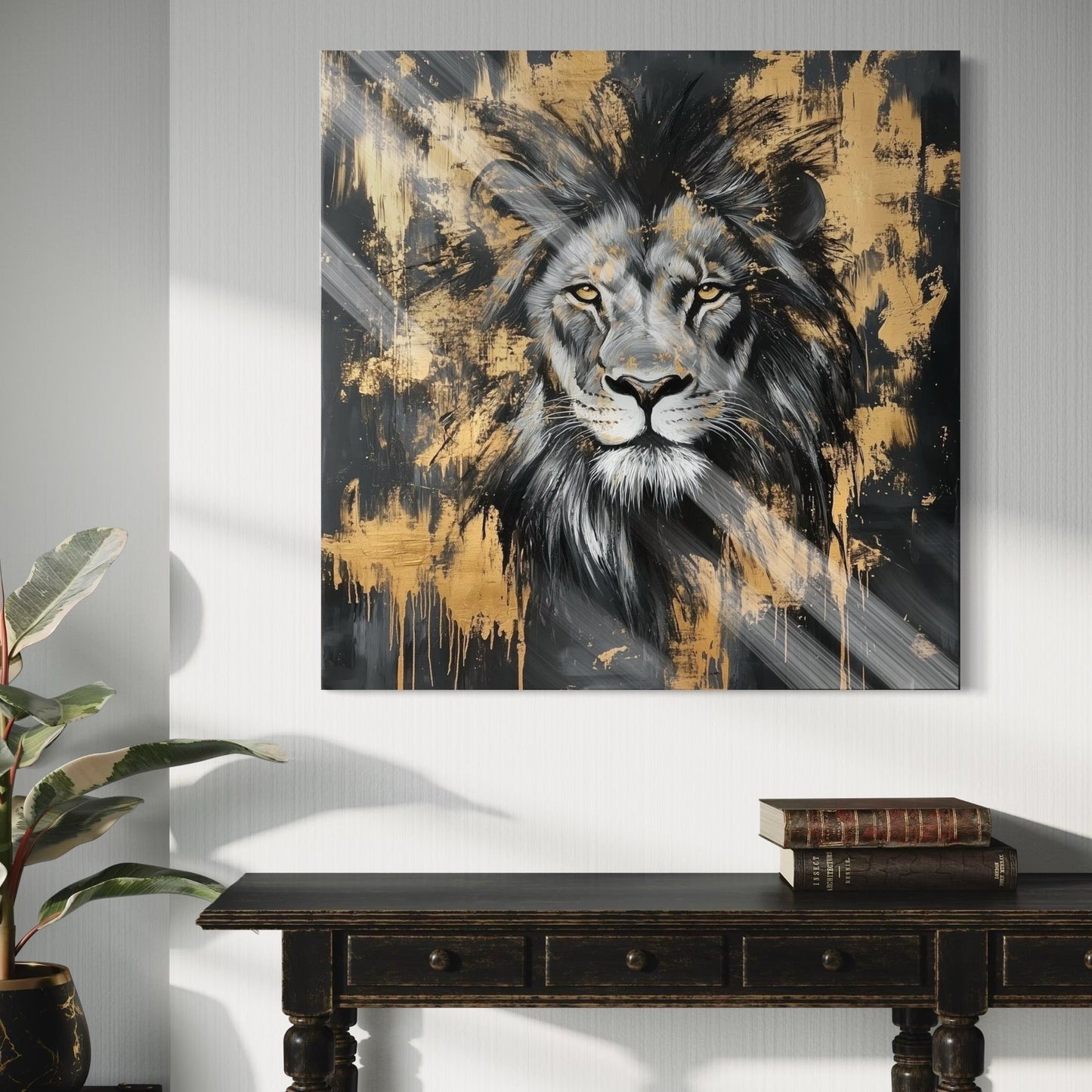 Gold Paint Lion