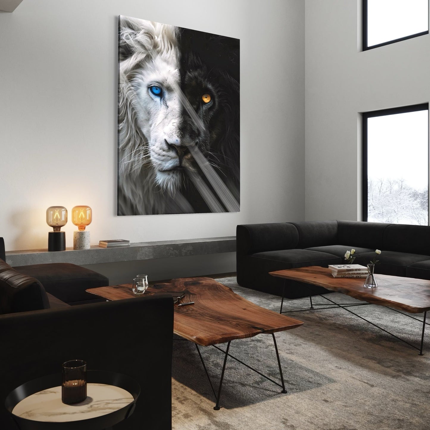 White Black Lion