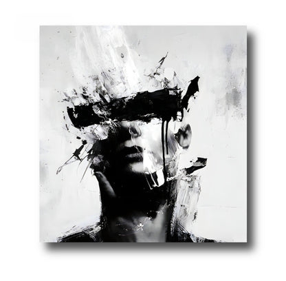 B&W Abstract Face