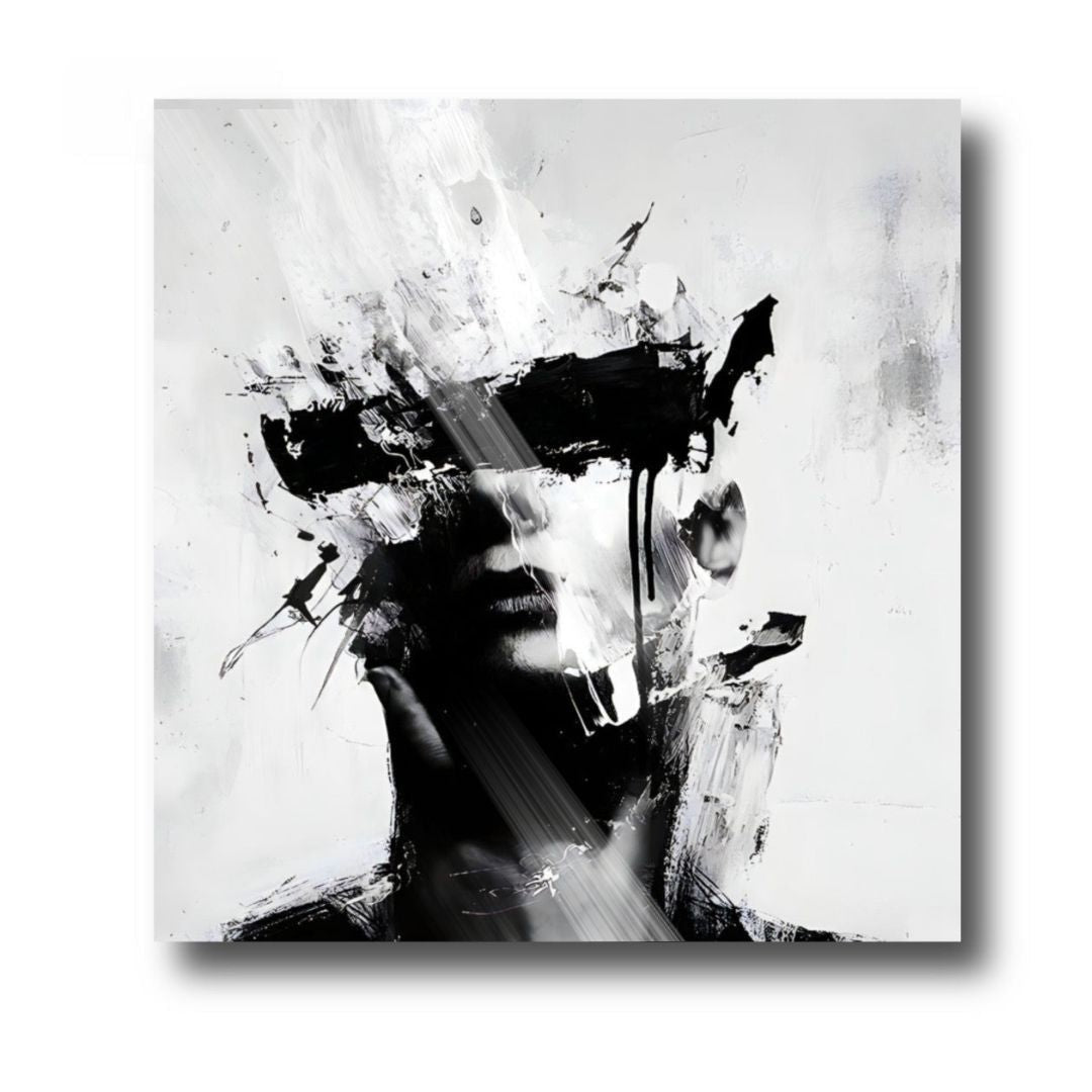 B&W Abstract Face