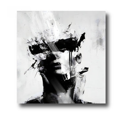 B&W Abstract Face