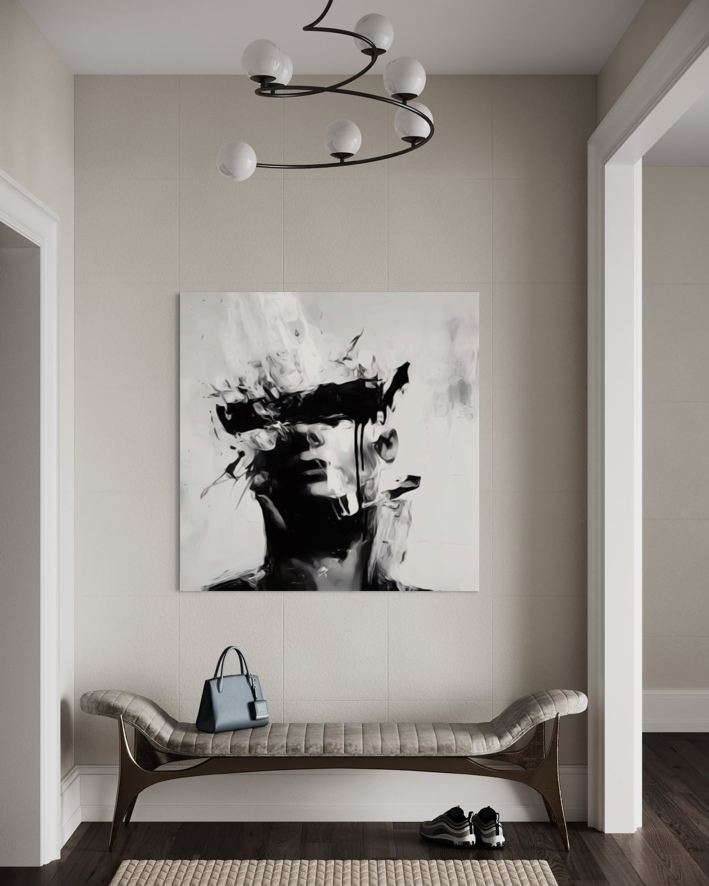 Abstract Face B&W
