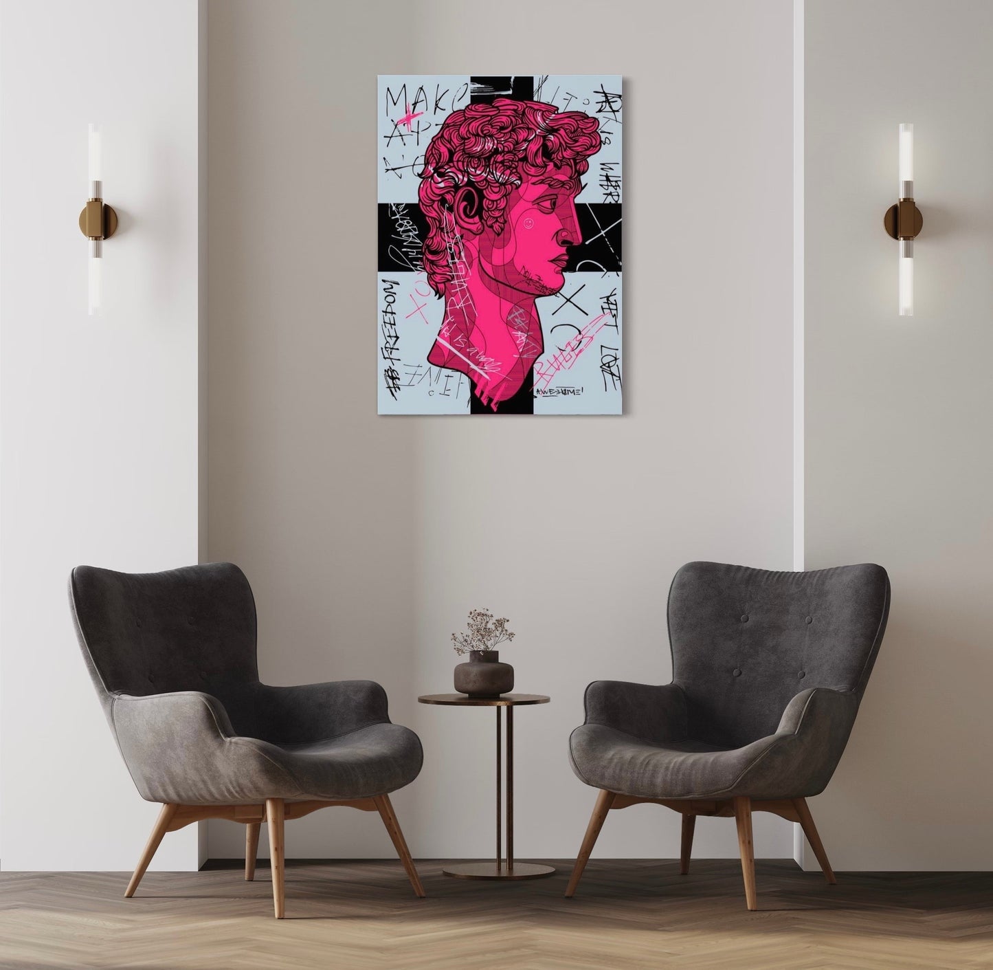 Pink David Art