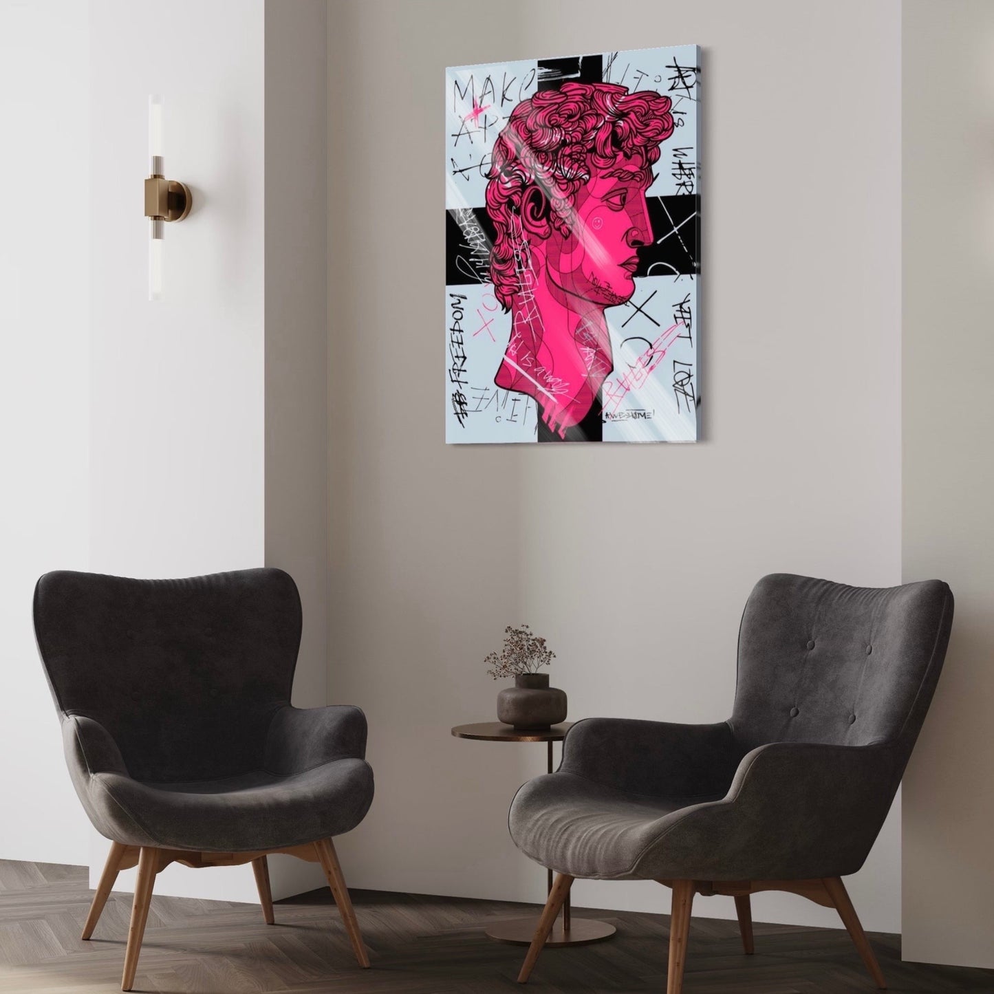 Pink David Art