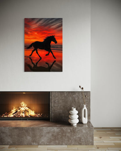 Red Sunset Horse
