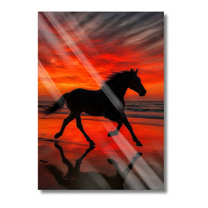 Red Sunset Horse