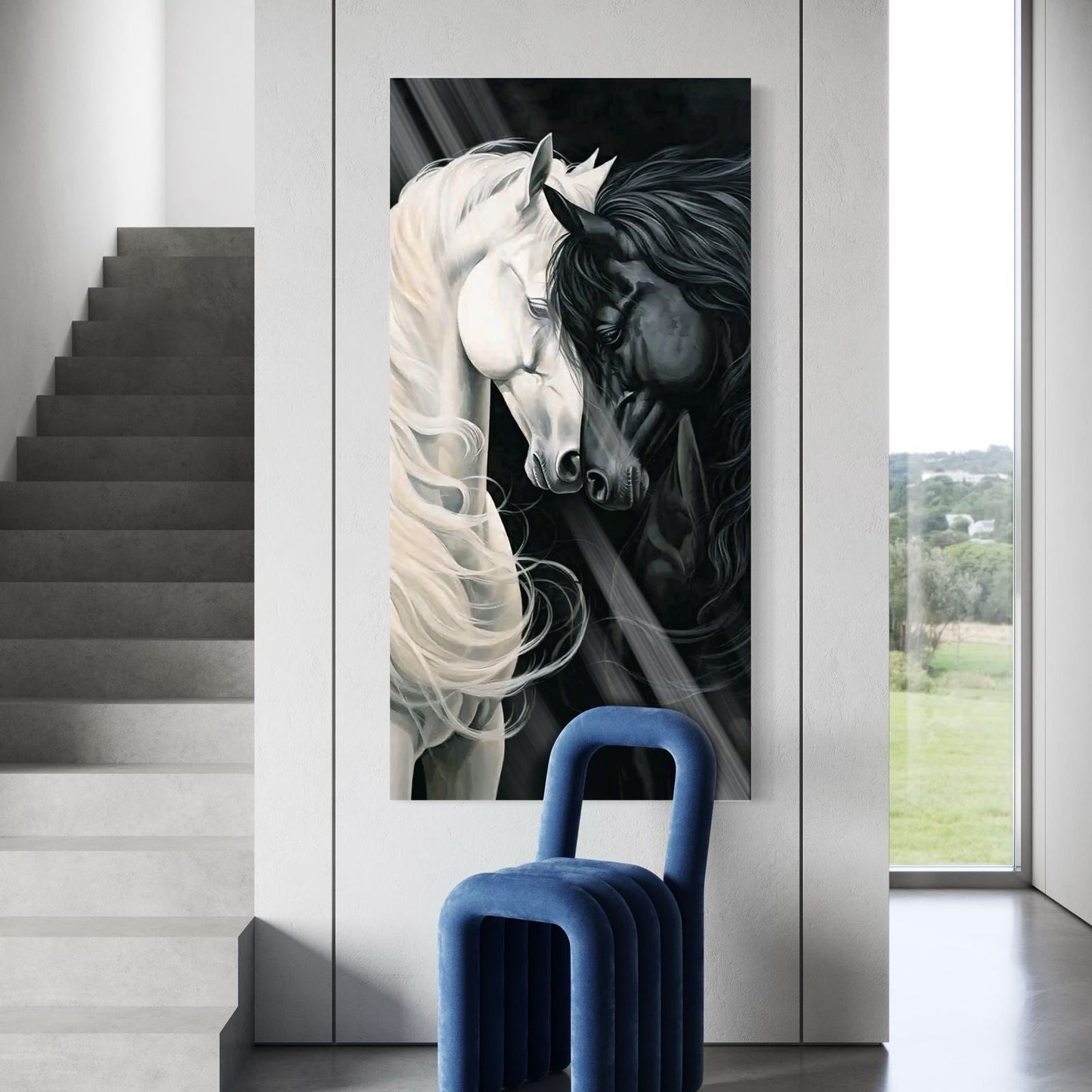 Black & White Horses