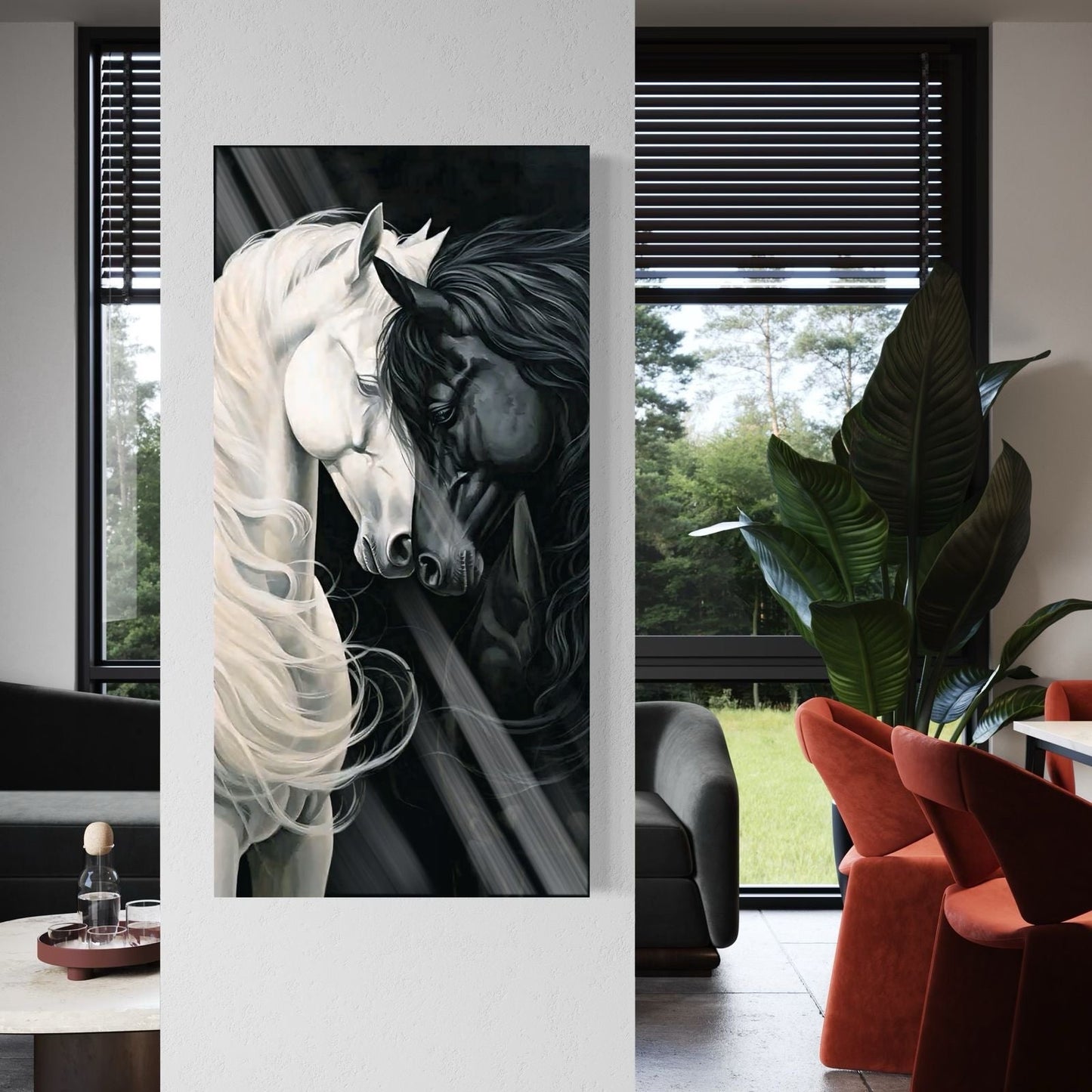 Black & White Horses