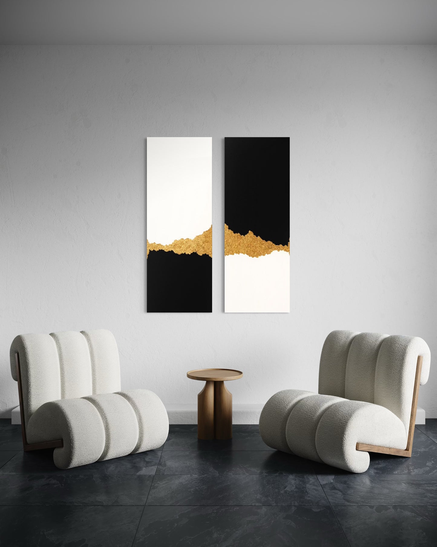 Black & White with Gold (2 pzs)