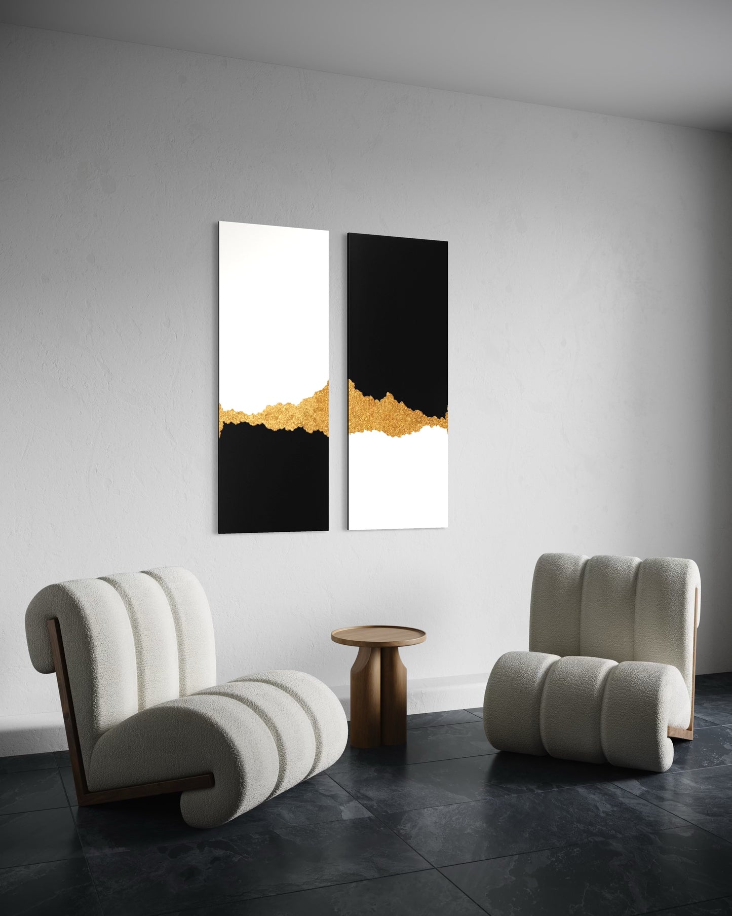 Black & White with Gold (2 pzs)