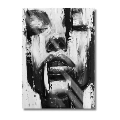 Textured Face B&W