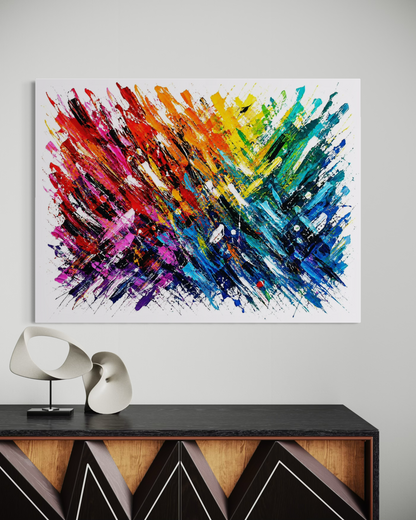 Rainbow Explosion - White