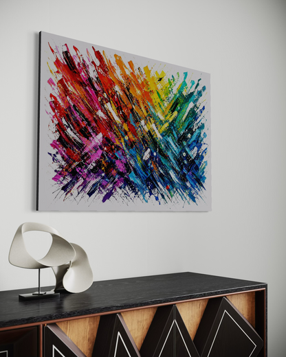 Rainbow Explosion - White