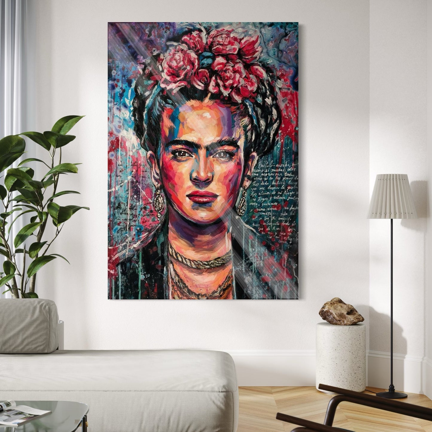 Frida Red Flowers